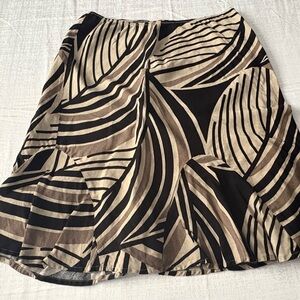 East 5th Asymmetrical Black and Tan Skirt